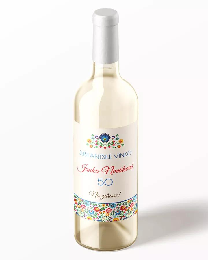 Etikety na víno / pálenku Ľudový motív 02 1/3