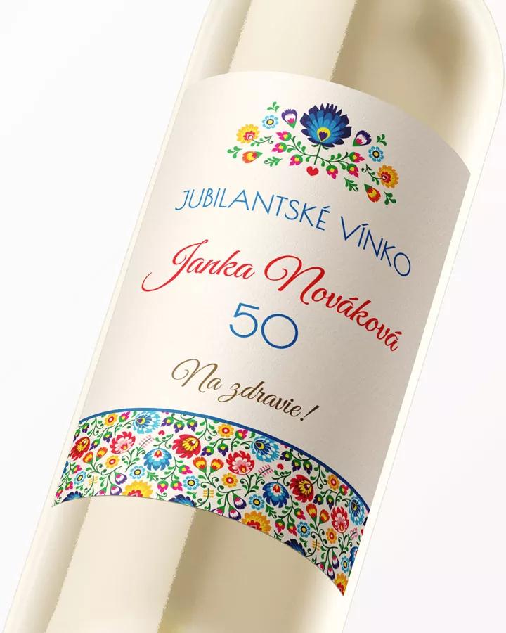 Etikety na víno / pálenku Ľudový motív 02 2/3