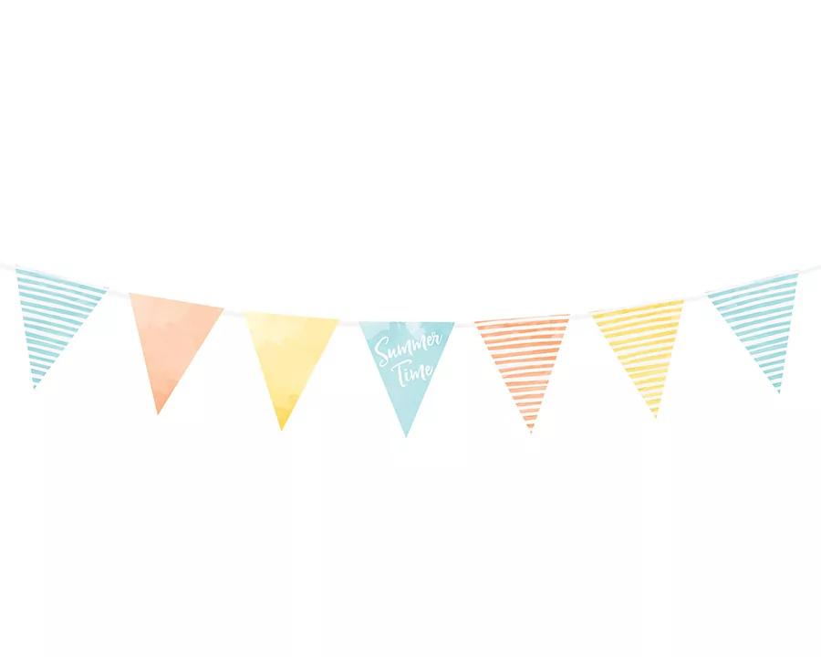 Farebná girlanda s vlajkami, vzor 06 1/4