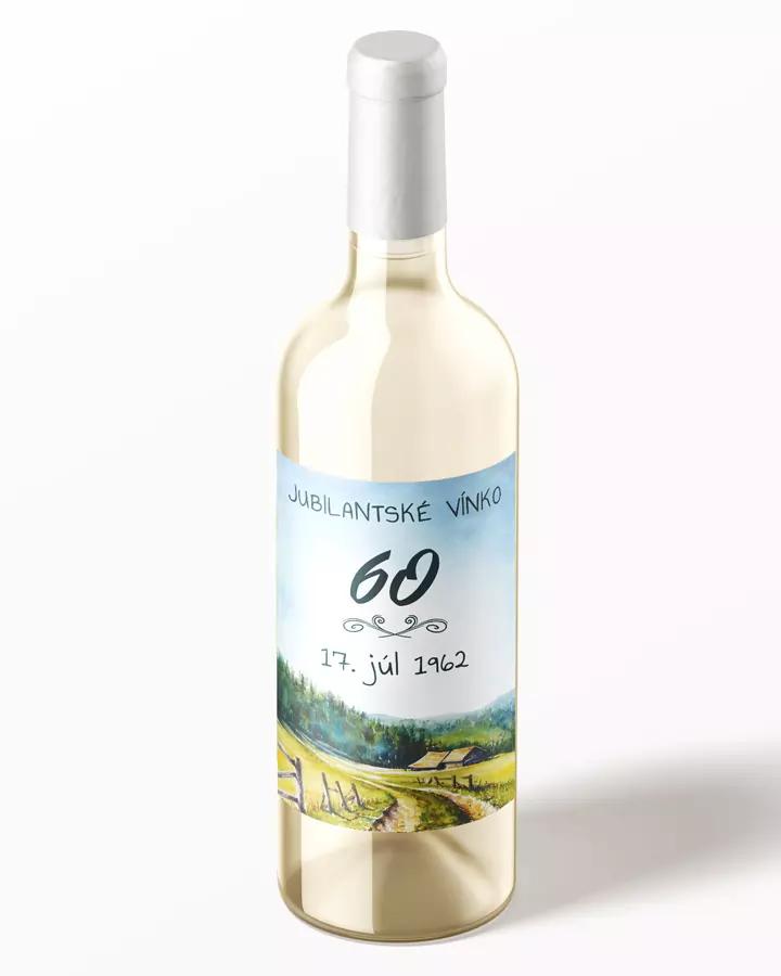 Etikety na víno / pálenku Ľudová krajinka 1/3