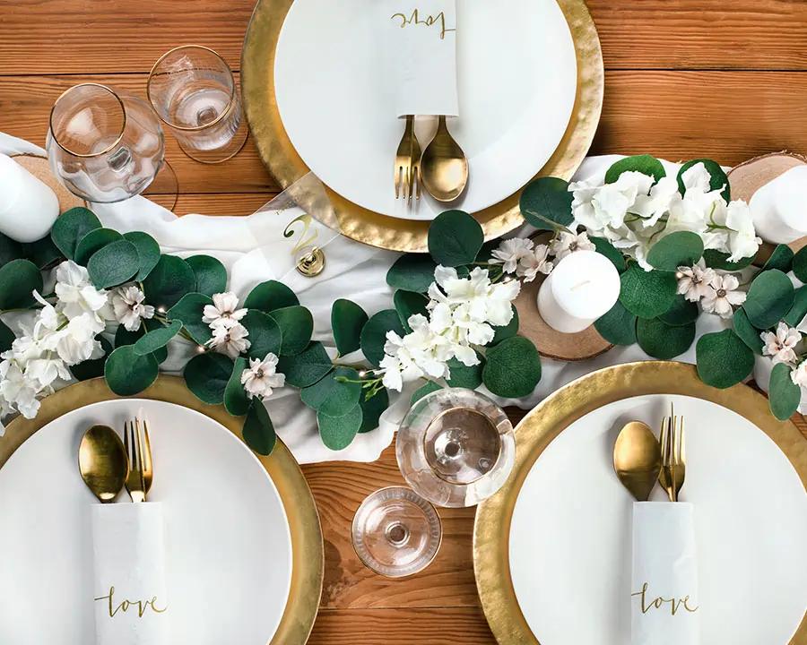 Girlanda Eukalyptus s LED reťazou, dĺžka 2m 3/4