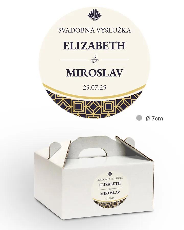 Nálepky na výslužky Art Deco 02 2/3