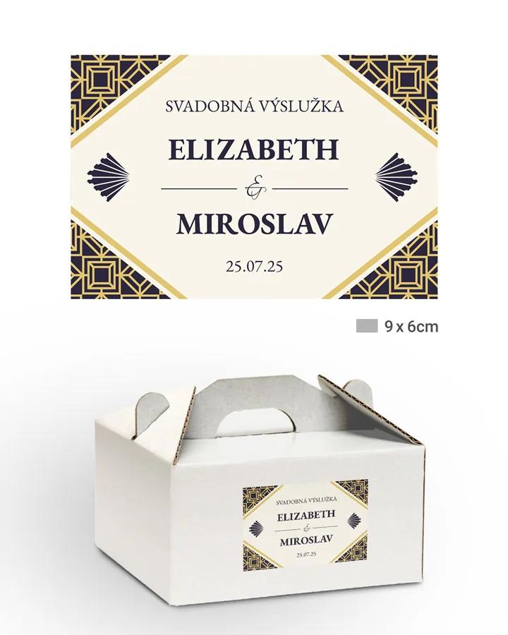 Nálepky na výslužky Art Deco 02 1/3