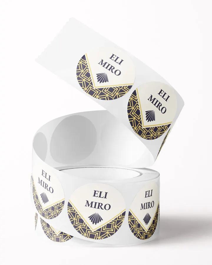 Mini nálepky na obálky / darčeky Art Deco 02 1/2