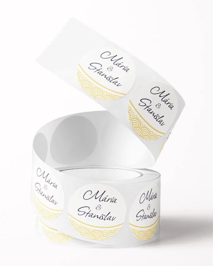 Mini nálepky na obálky / darčeky Art Deco 03 1/2