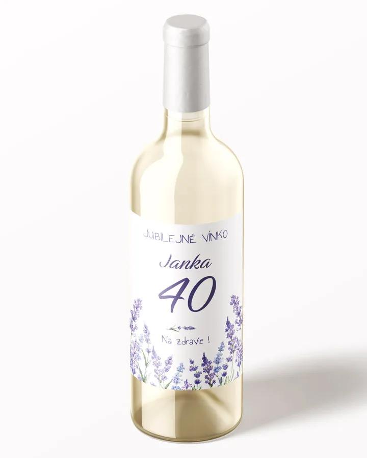 Etikety na víno / pálenku motív Levanduľa 01 1/3