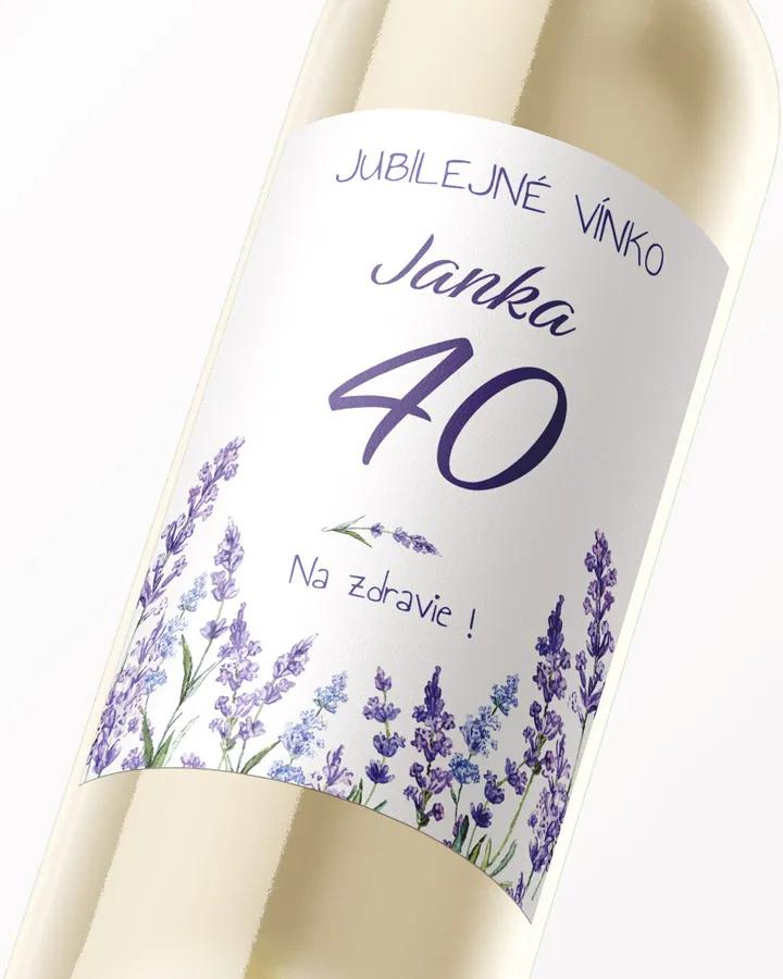 Etikety na víno / pálenku motív Levanduľa 01 2/3