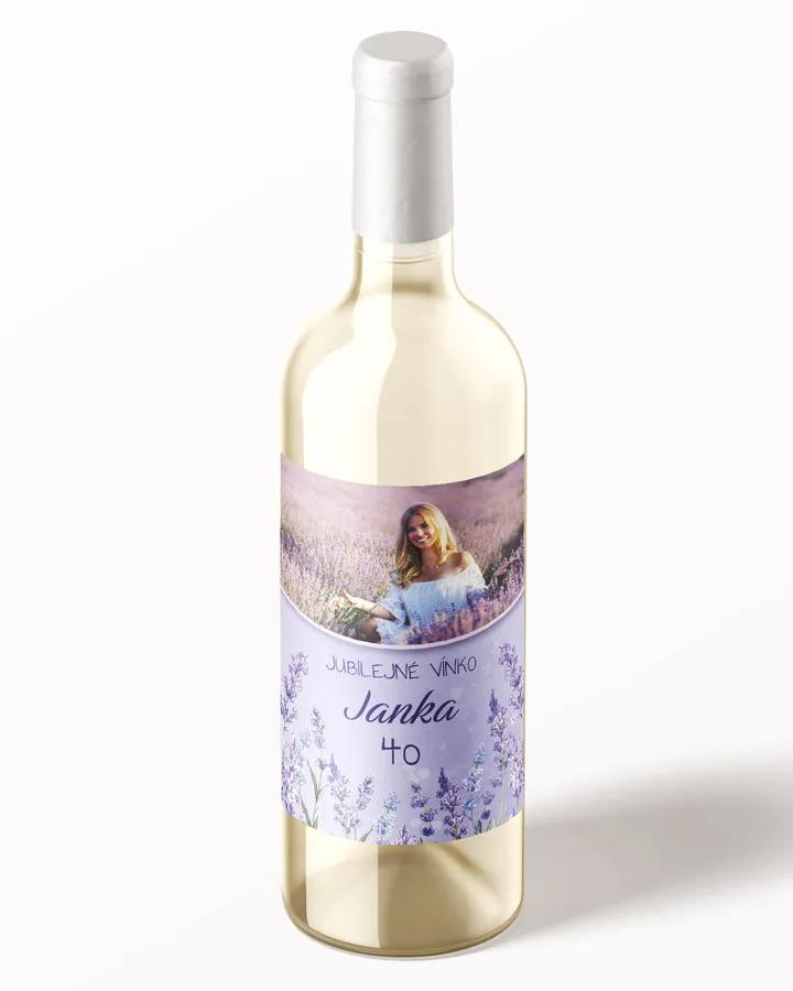 Etikety na víno / pálenku motív Levanduľa 01 s fotkou 1/3