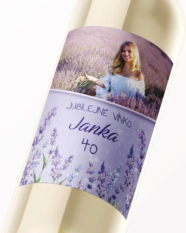 Etikety na víno / pálenku motív Levanduľa 01 s fotkou 2/3
