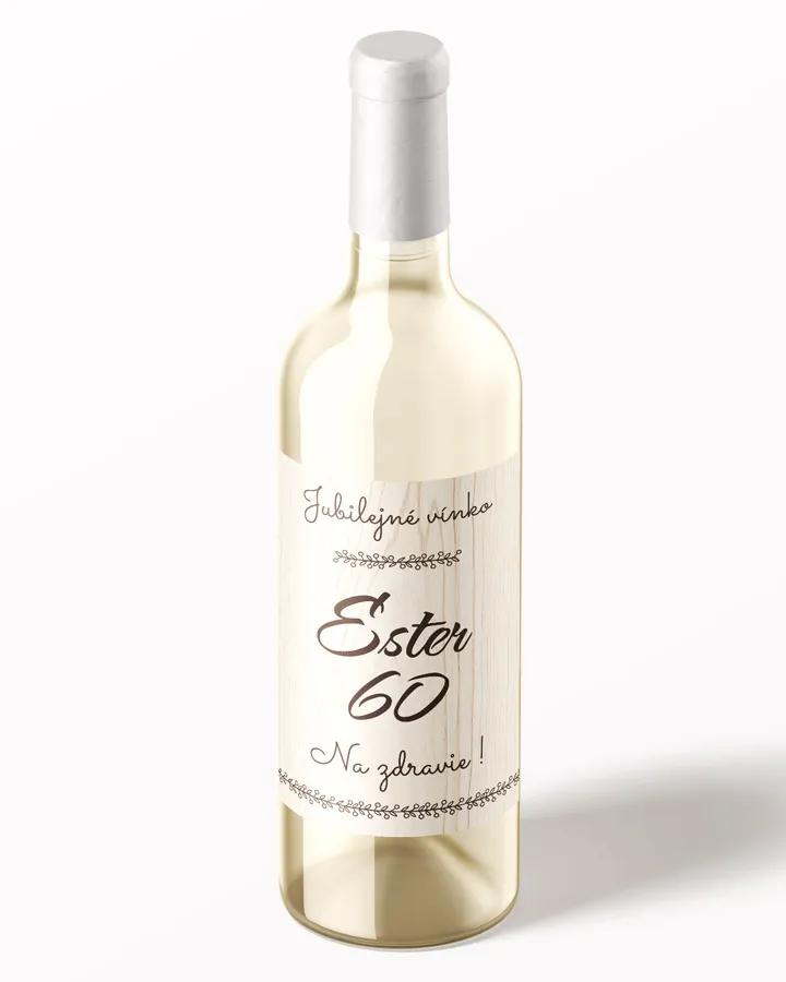 Etikety na víno / pálenku motív Svetlé drevo 1/3