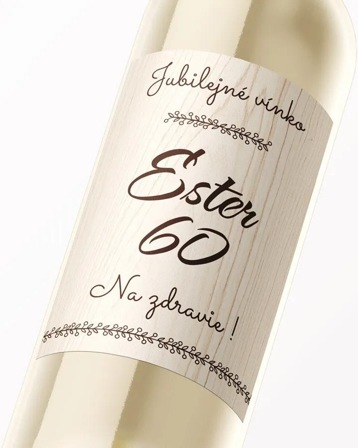 Etikety na víno / pálenku motív Svetlé drevo 2/3