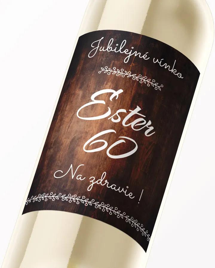 Etikety na víno / pálenku motív Tmavé drevo 2/3