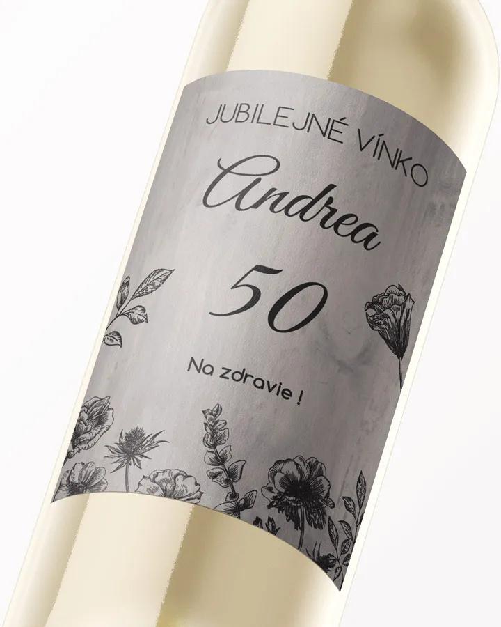 Etikety na víno / pálenku motív Poľné kvety 01 2/3