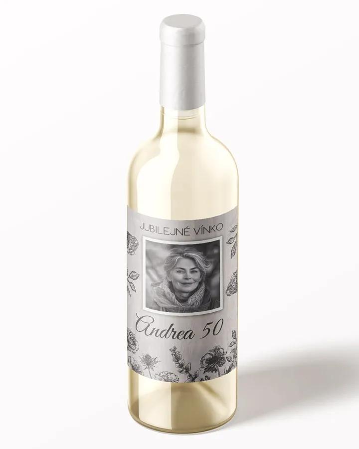 Etikety na víno / pálenku motív s fotkou Poľné kvety 01 1/3