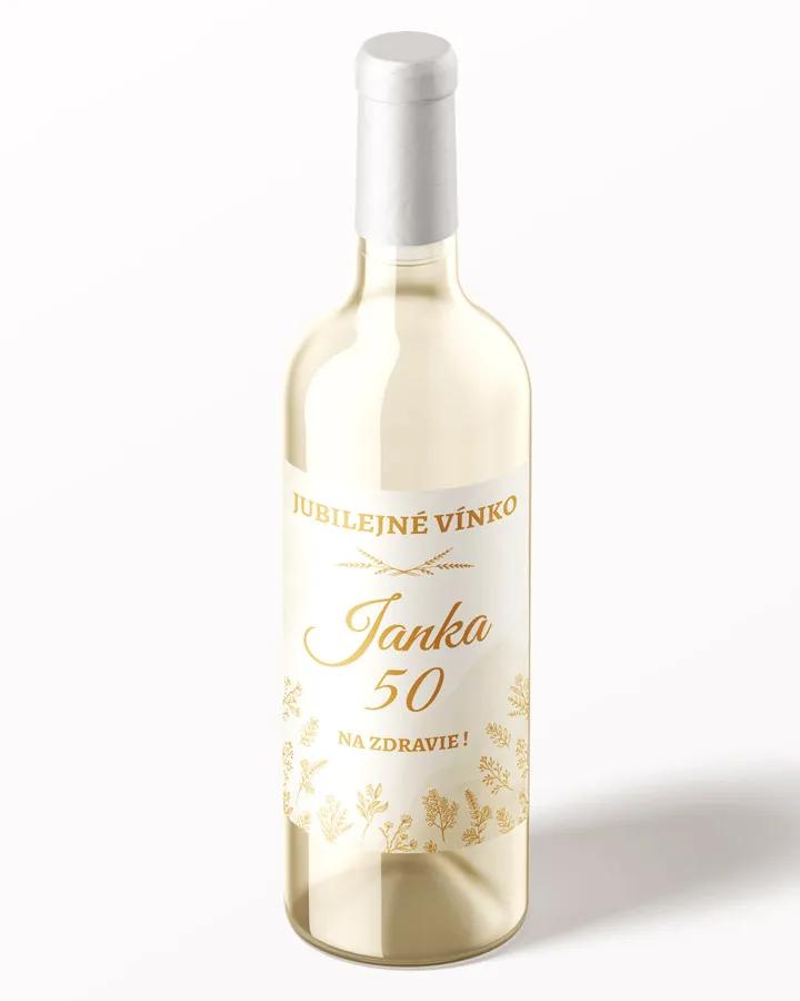 Etikety na víno / pálenku motív Zlaté kvety 02 1/3