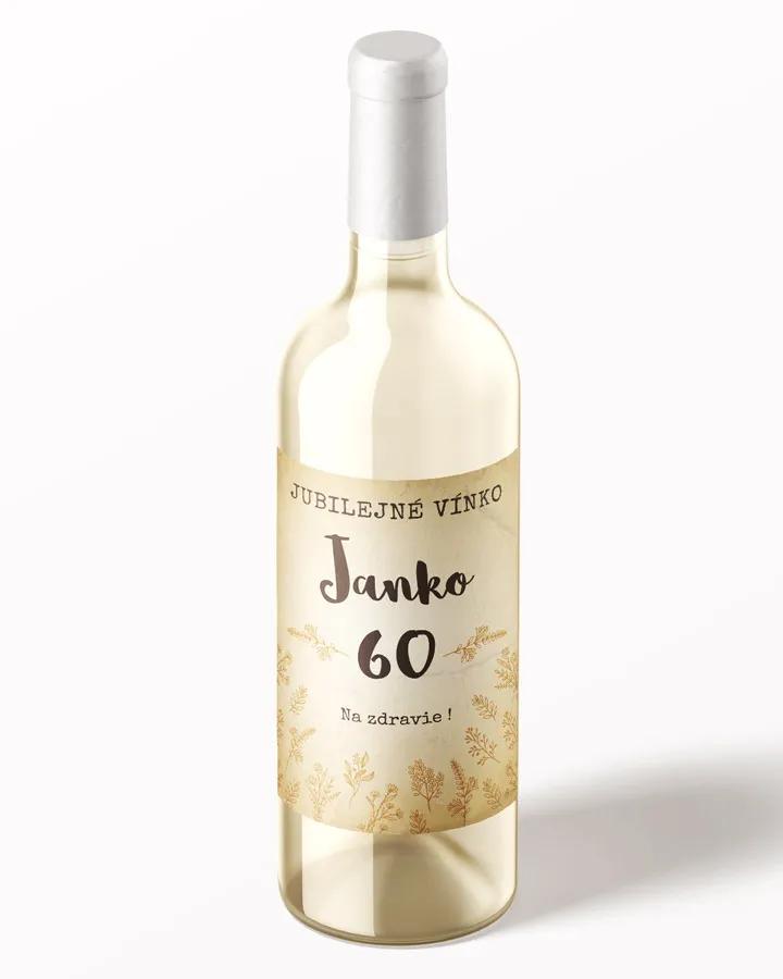 Etikety na víno / pálenku motív Vintage kvety 1/3