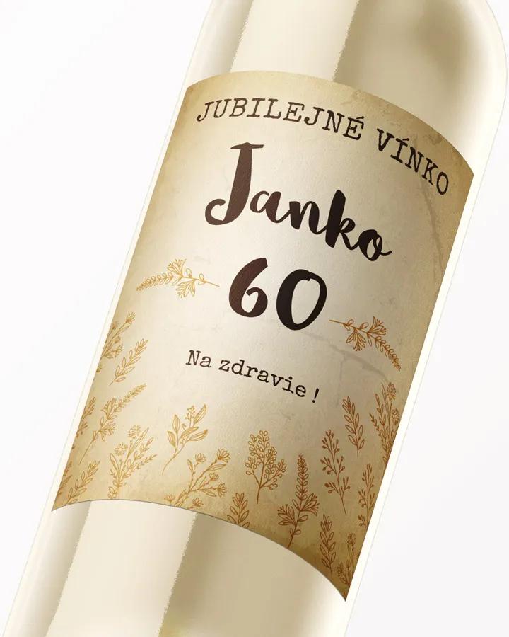 Etikety na víno / pálenku motív Vintage kvety 2/3