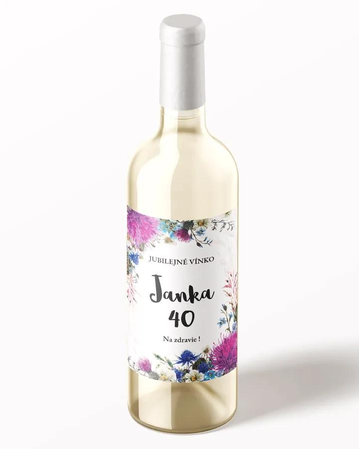 Etikety na víno / pálenku motív Poľné kvety 02 1/3