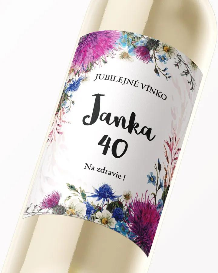 Etikety na víno / pálenku motív Poľné kvety 02 2/3