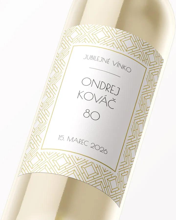 Etikety na víno / pálenku motív Art Deco 01 2/3