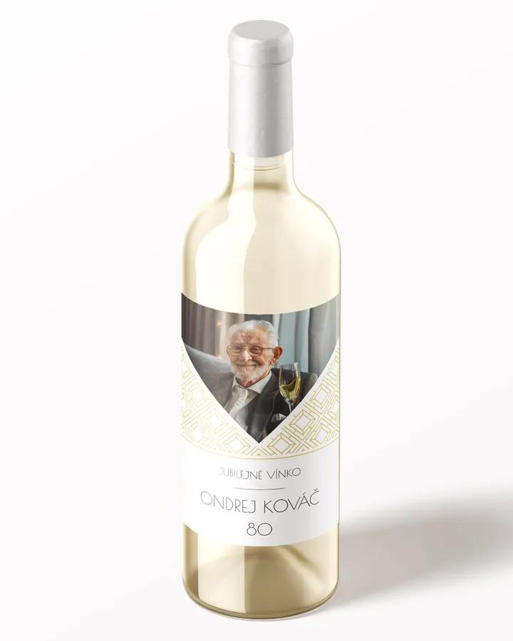 Etikety na víno / pálenku motív s fotkou Art Deco 01 1/3