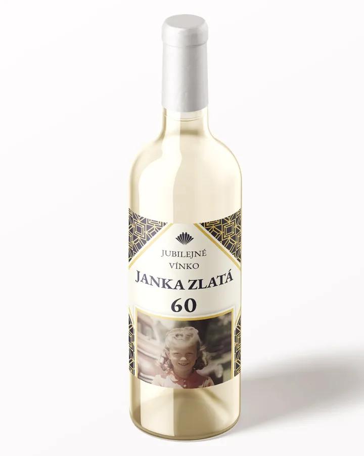 Etikety na víno / pálenku motív s fotkou Art Deco 02 1/3