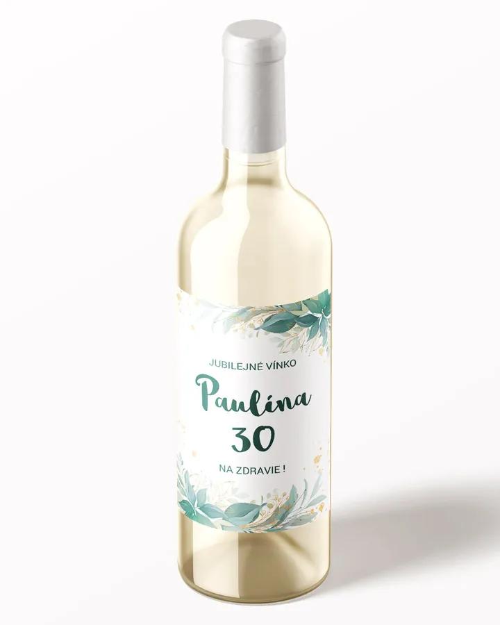 Etikety na víno / pálenku motív Greenery 02 1/3