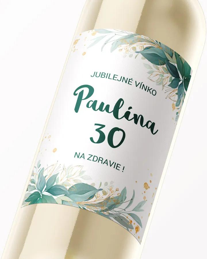 Etikety na víno / pálenku motív Greenery 02 2/3