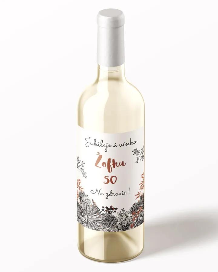 Etikety na víno / pálenku motív Poľné kvety 03 1/3