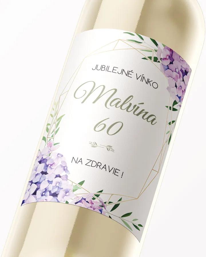 Etikety na víno / pálenku motív Hortenzie 2/3