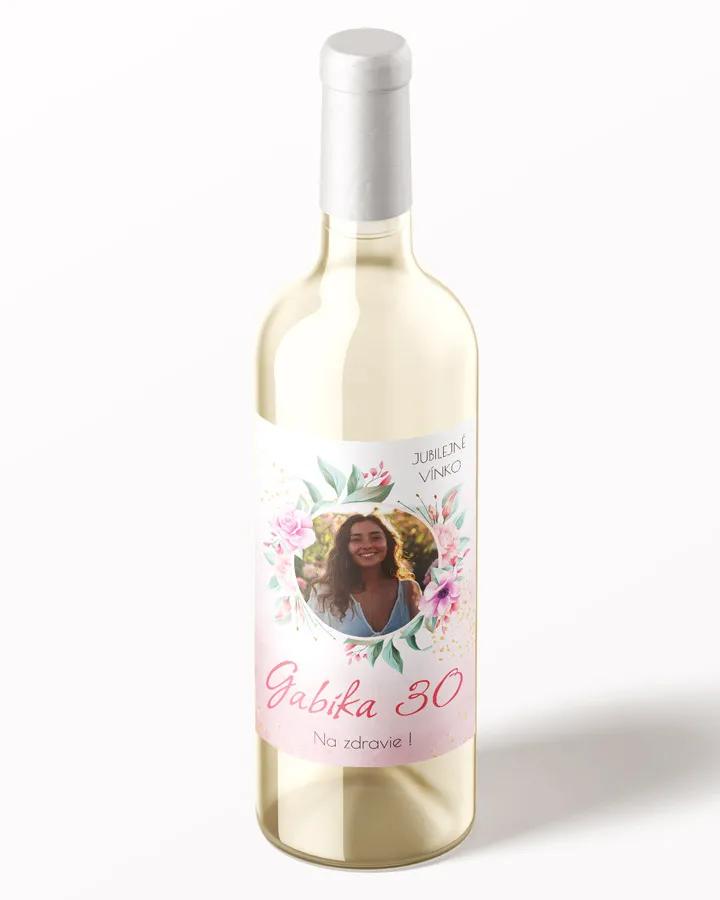 Etikety na víno / pálenku motív s fotkou Šípové ruže 03 1/3