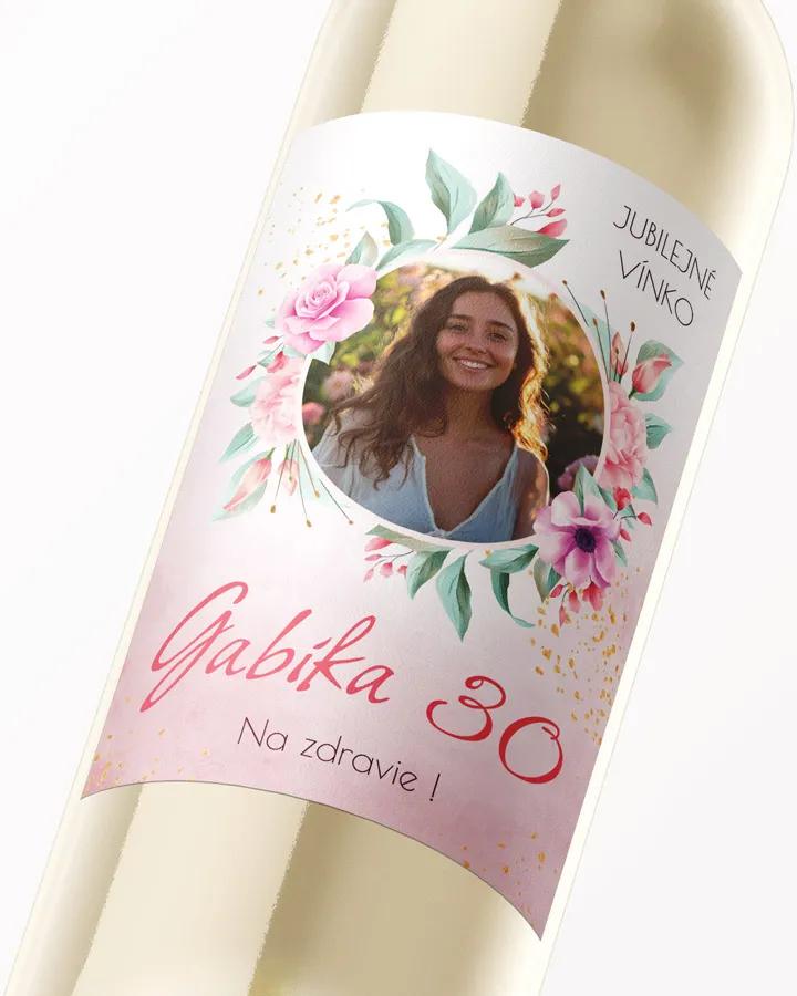 Etikety na víno / pálenku motív s fotkou Šípové ruže 03 2/3