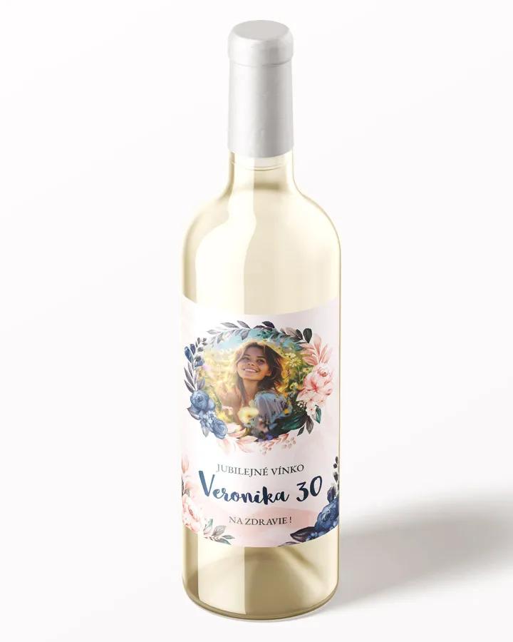 Etikety na víno / pálenku motív s fotkou Šípové ruže 04 1/3