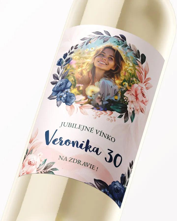 Etikety na víno / pálenku motív s fotkou Šípové ruže 04 2/3