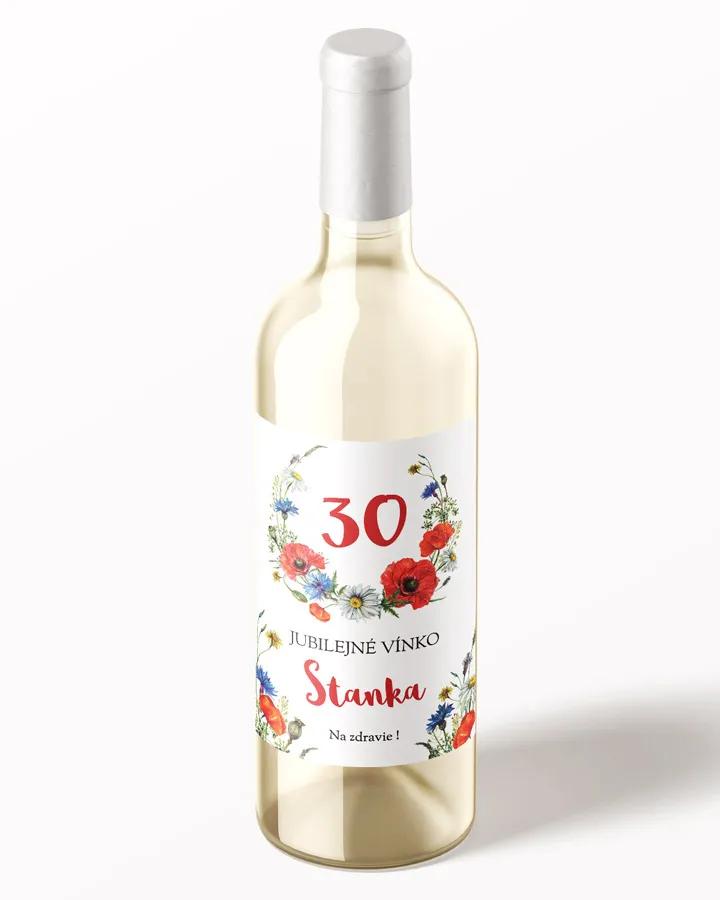 Etikety na víno / pálenku motív Poľné kvety 04 1/3