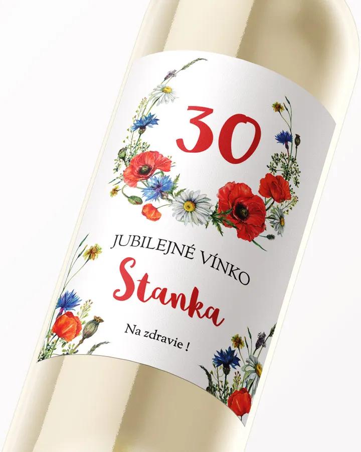 Etikety na víno / pálenku motív Poľné kvety 04 2/3