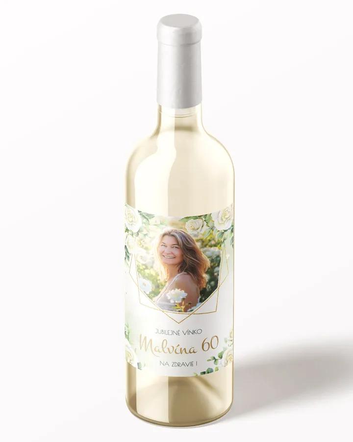 Etikety na víno / pálenku motív s fotkou Šípové ruže 05 1/3