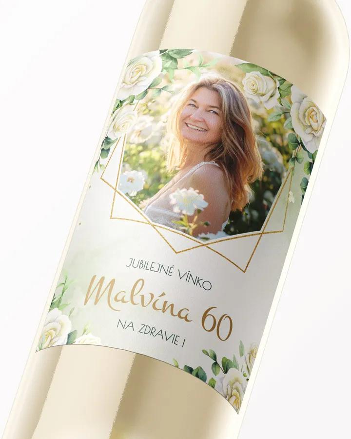 Etikety na víno / pálenku motív s fotkou Šípové ruže 05 2/3