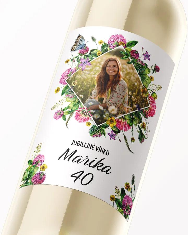 Etikety na víno / pálenku motív Poľné kvety 05 2/3