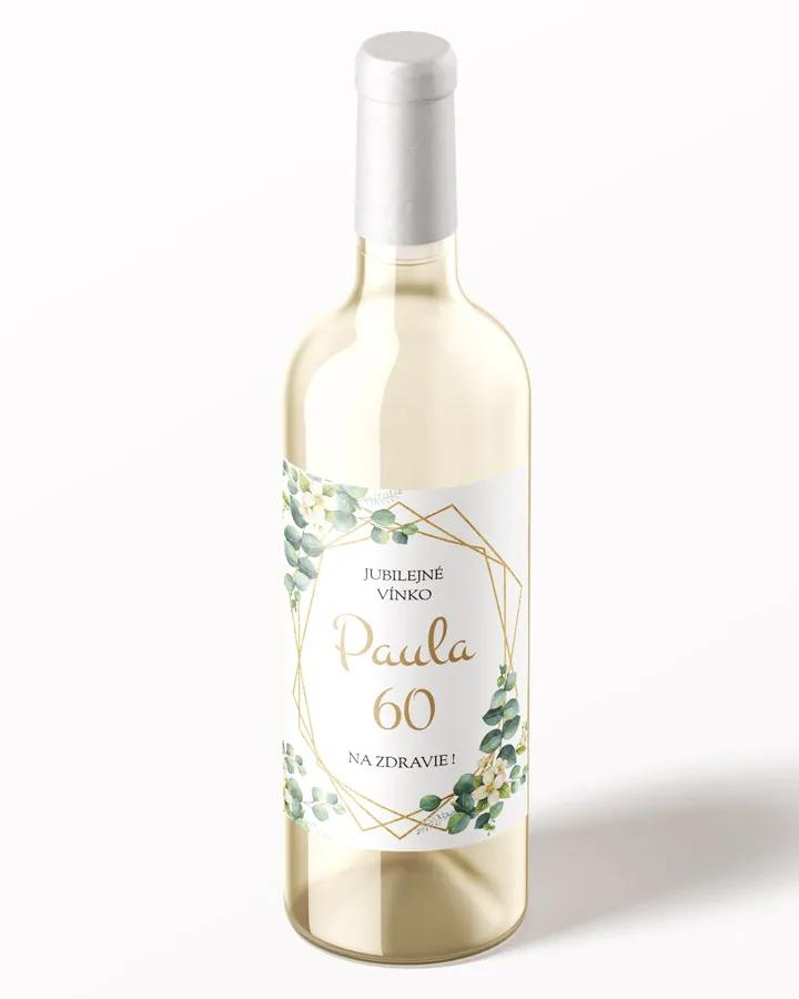 Etikety na víno / pálenku motív Greenery 03 1/3