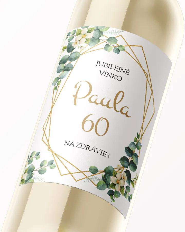 Etikety na víno / pálenku motív Greenery 03 2/3