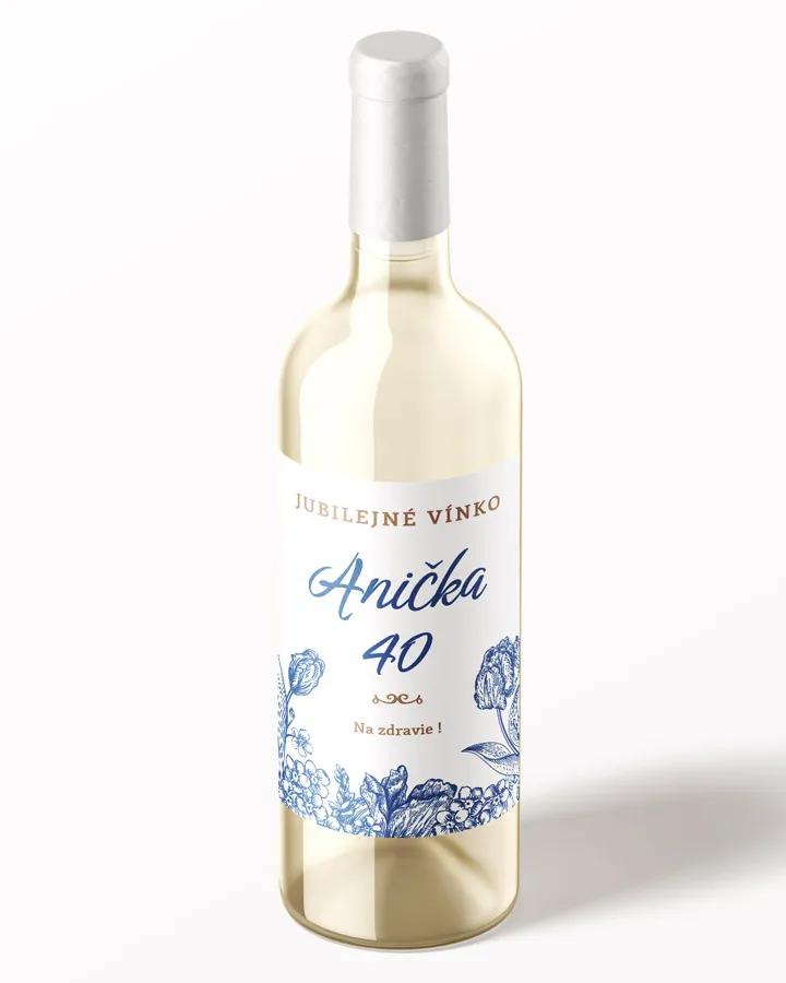 Etikety na víno / pálenku motív Poľné kvety 06 1/3