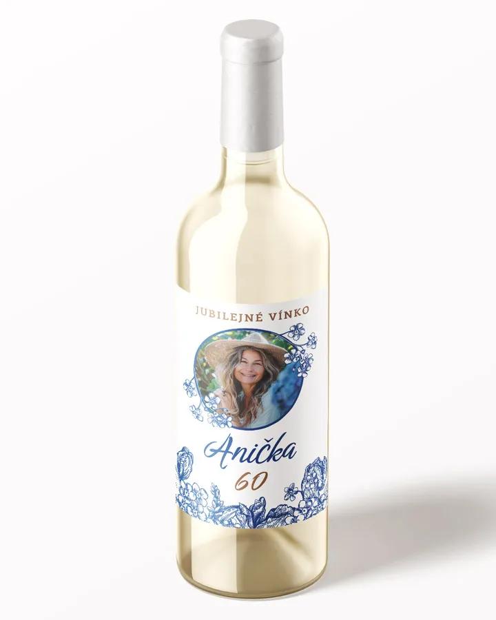 Etikety na víno / pálenku motív s fotkou Poľné kvety 06 1/3