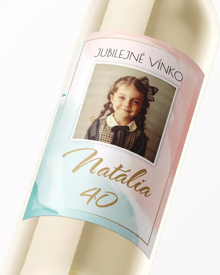 Etikety na víno / pálenku motív s fotkou Abstrakt 01 2/3