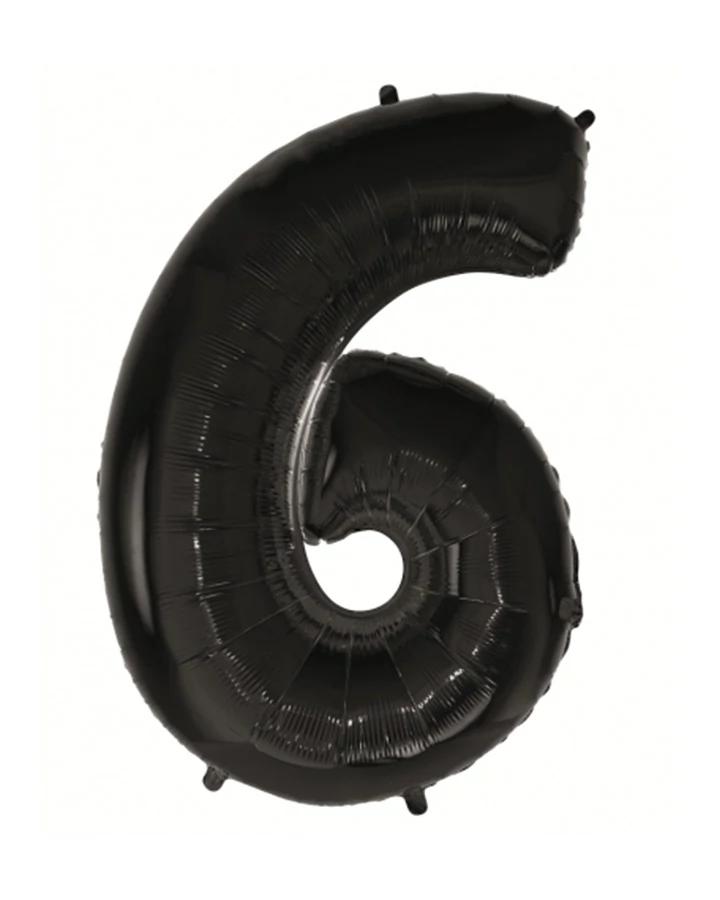 Balón číslo 6 čierny veľký 92cm