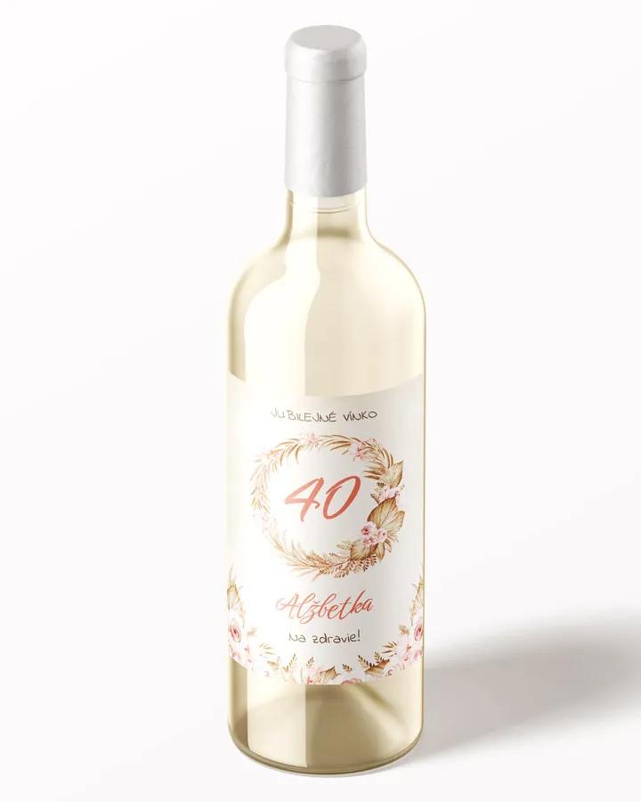 Etikety na víno / pálenku motív Sušené kvety 01 2/3