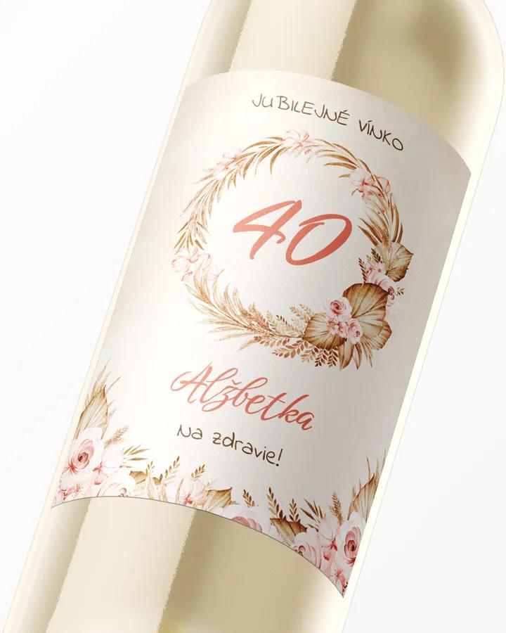 Etikety na víno / pálenku motív Sušené kvety 01 1/3