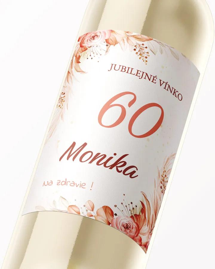 Etikety na víno / pálenku motív Sušené kvety 02 1/3