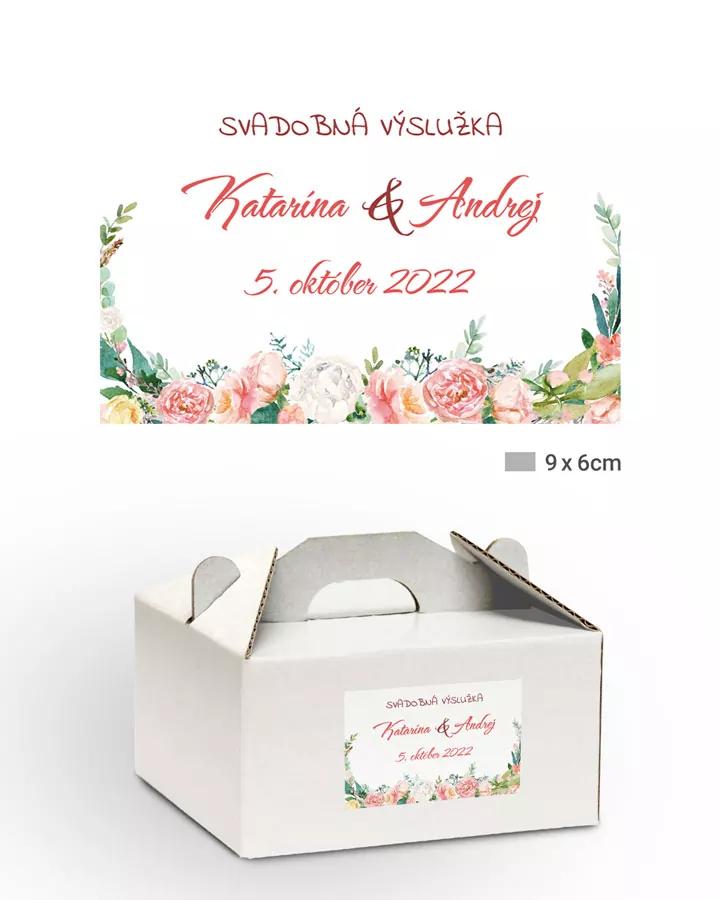 Nálepky na výslužky Veniec kvetov 1/3