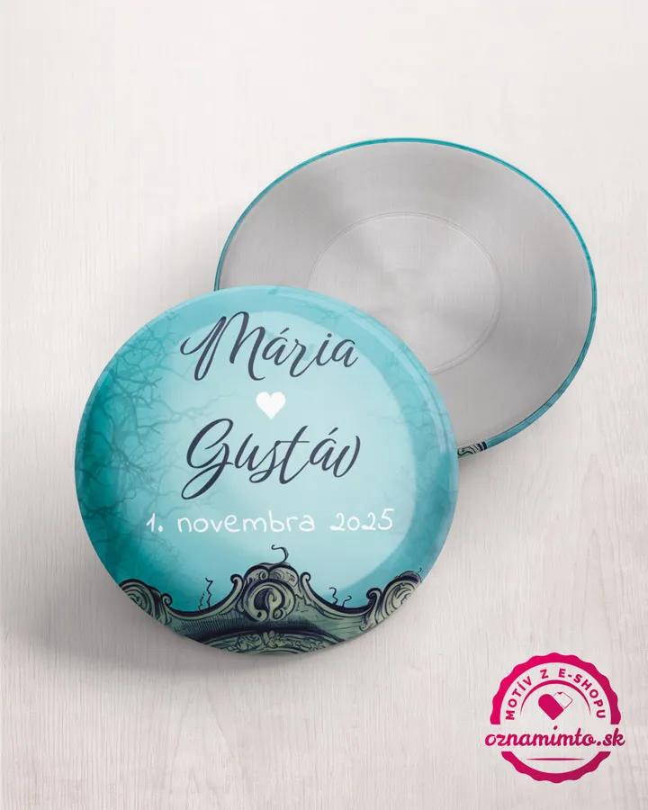 Svadobné magnetky / odznaky - The Addams Family 1/2